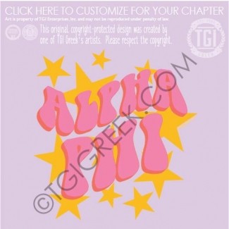 TGI-Alpha Phi Bell Bottom Stars