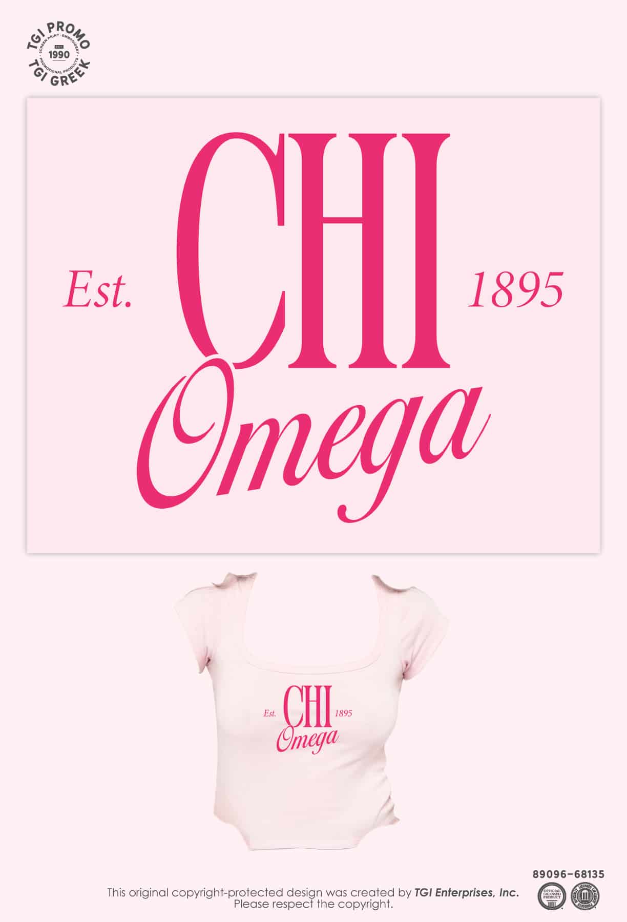 Chi Omega – TGI Greek Square Neck Baby Tee