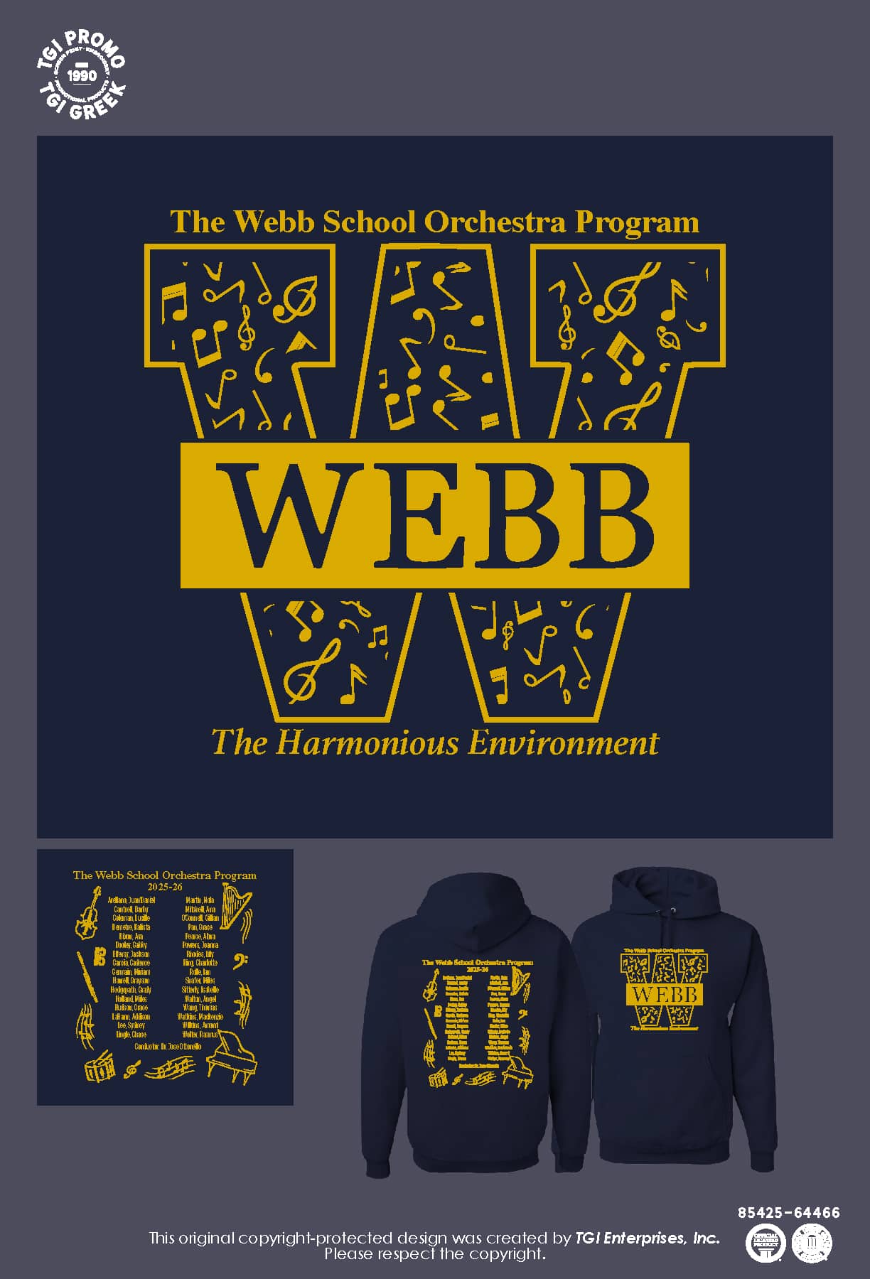 The Webb School – Orchestra Hoodie