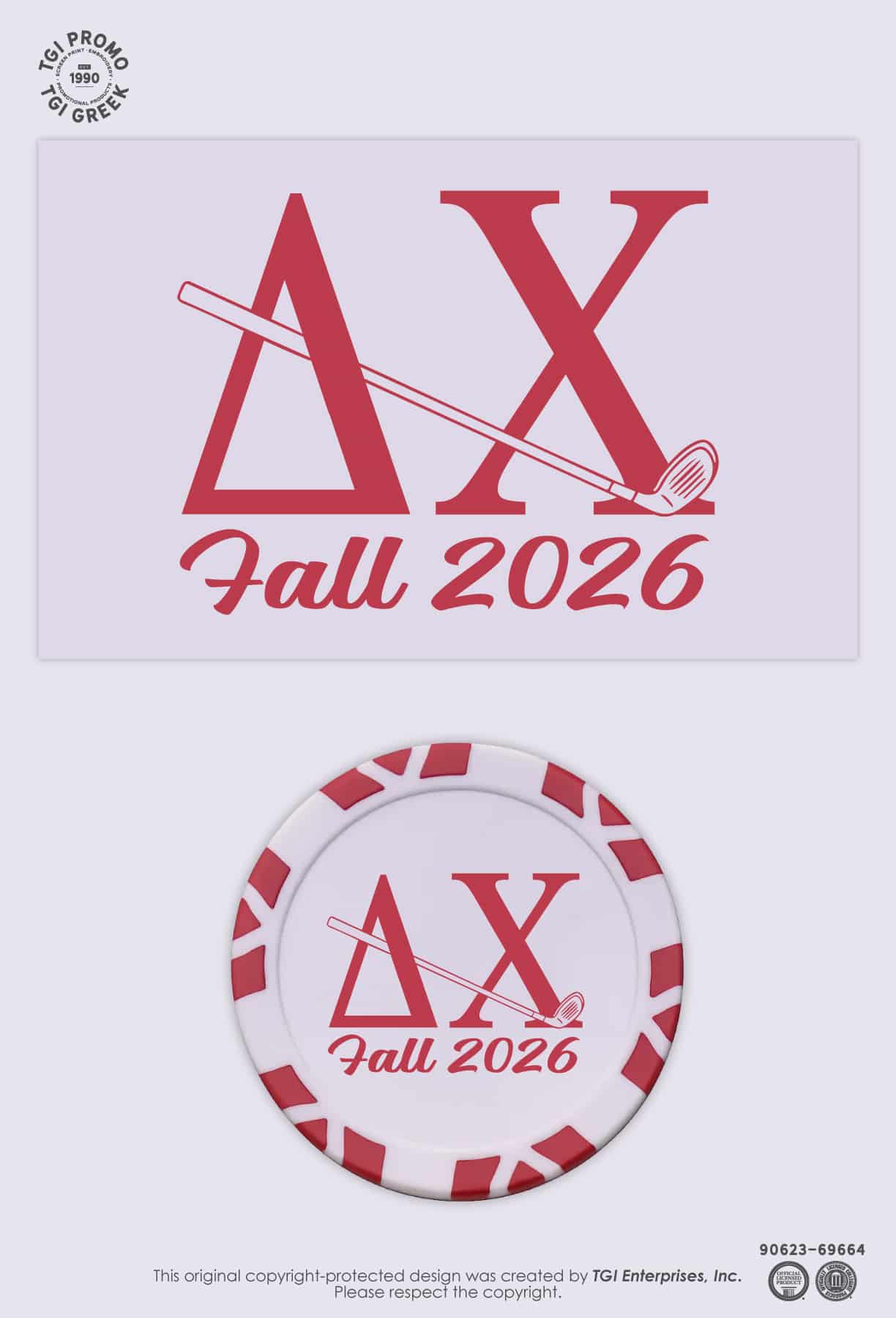 Delta Chi – TGI Greek  Ball Marker