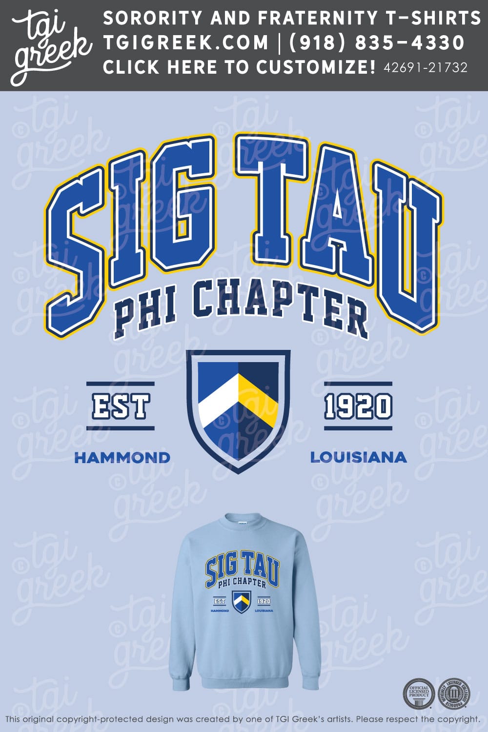 Sigma Tau Gamma – SLA Chapter Sweatshirt