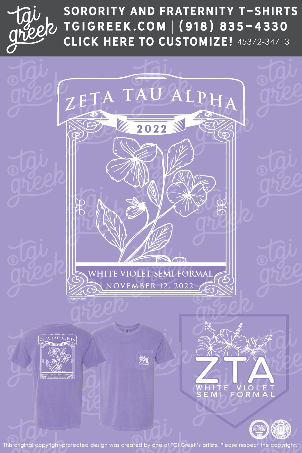 Zeta Tau Alpha – APPS White Violet Semi
