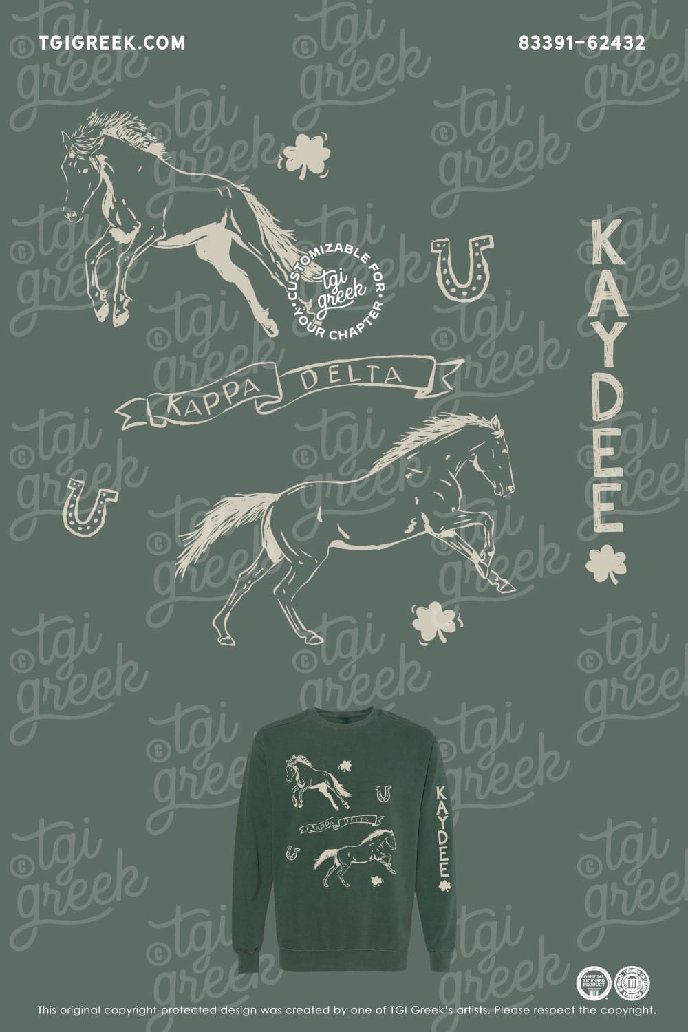 Kappa Delta – TGI Hand Drawn Horses