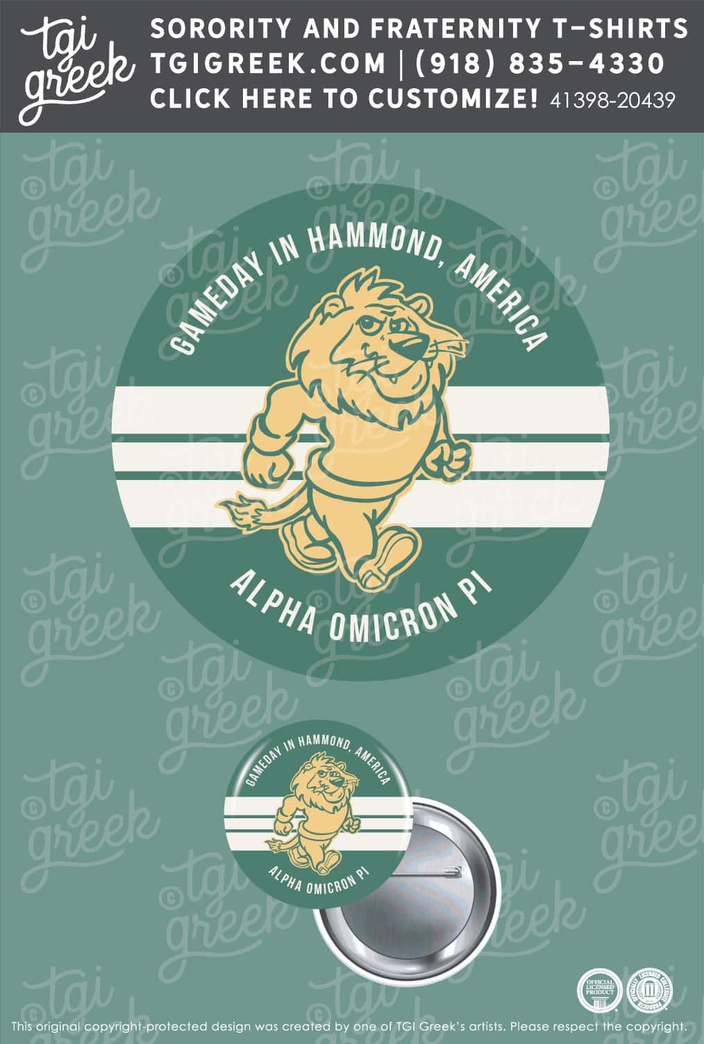 Alpha Omicron Pi – SLA Gameday Button