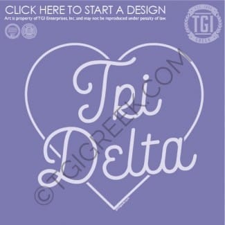 TGI-Delta Delta Delta Curly Cue Heart