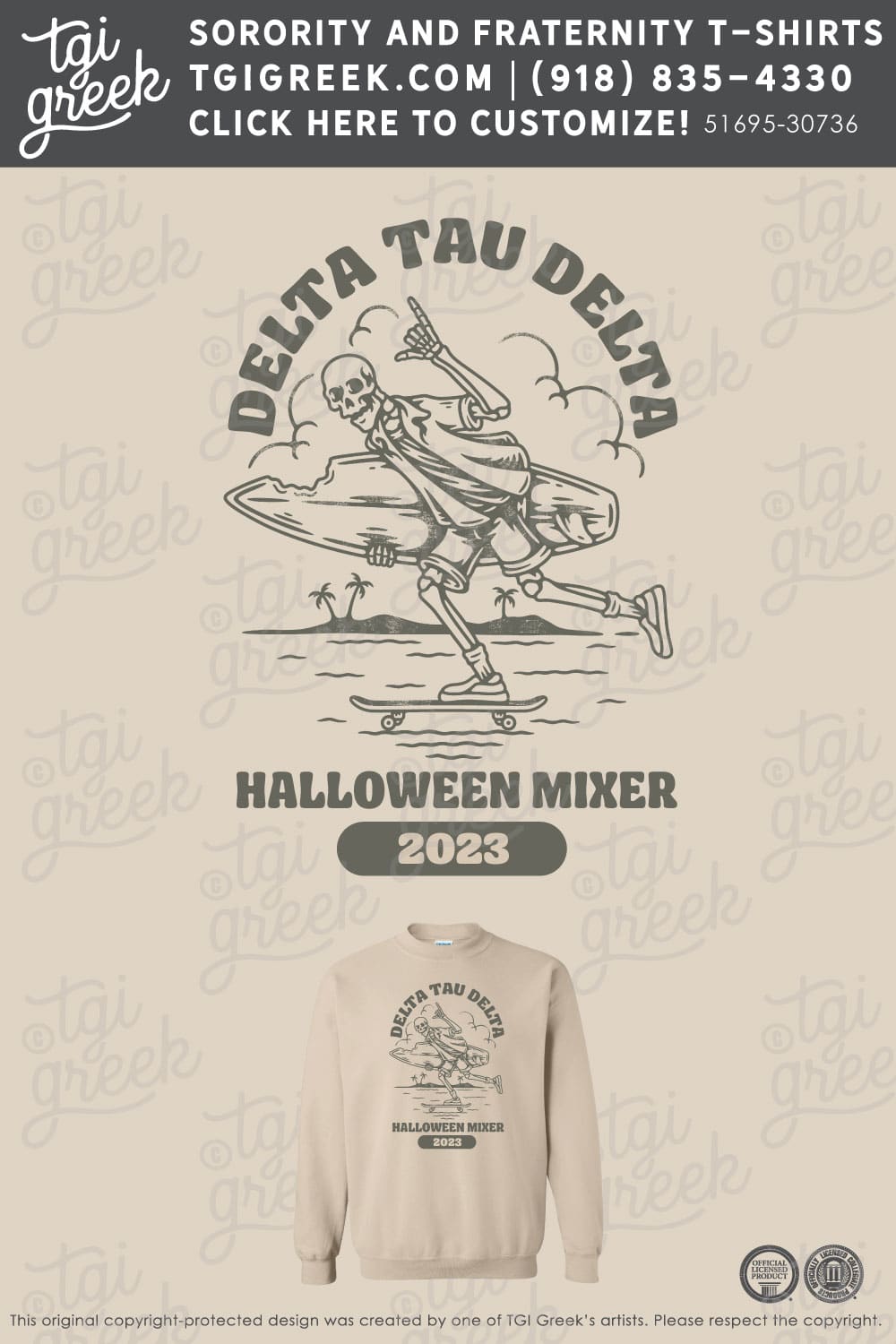 TGI – Delta Tau Delta Halloween Skelly