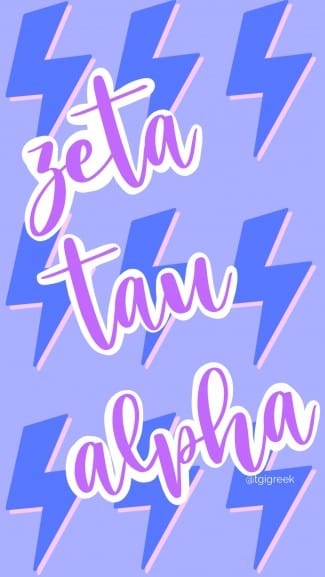 Phone Background – Zeta Tau Alpha Lightning Pastel