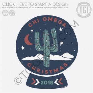 TGI- Chi Omega Desert Snow Globe