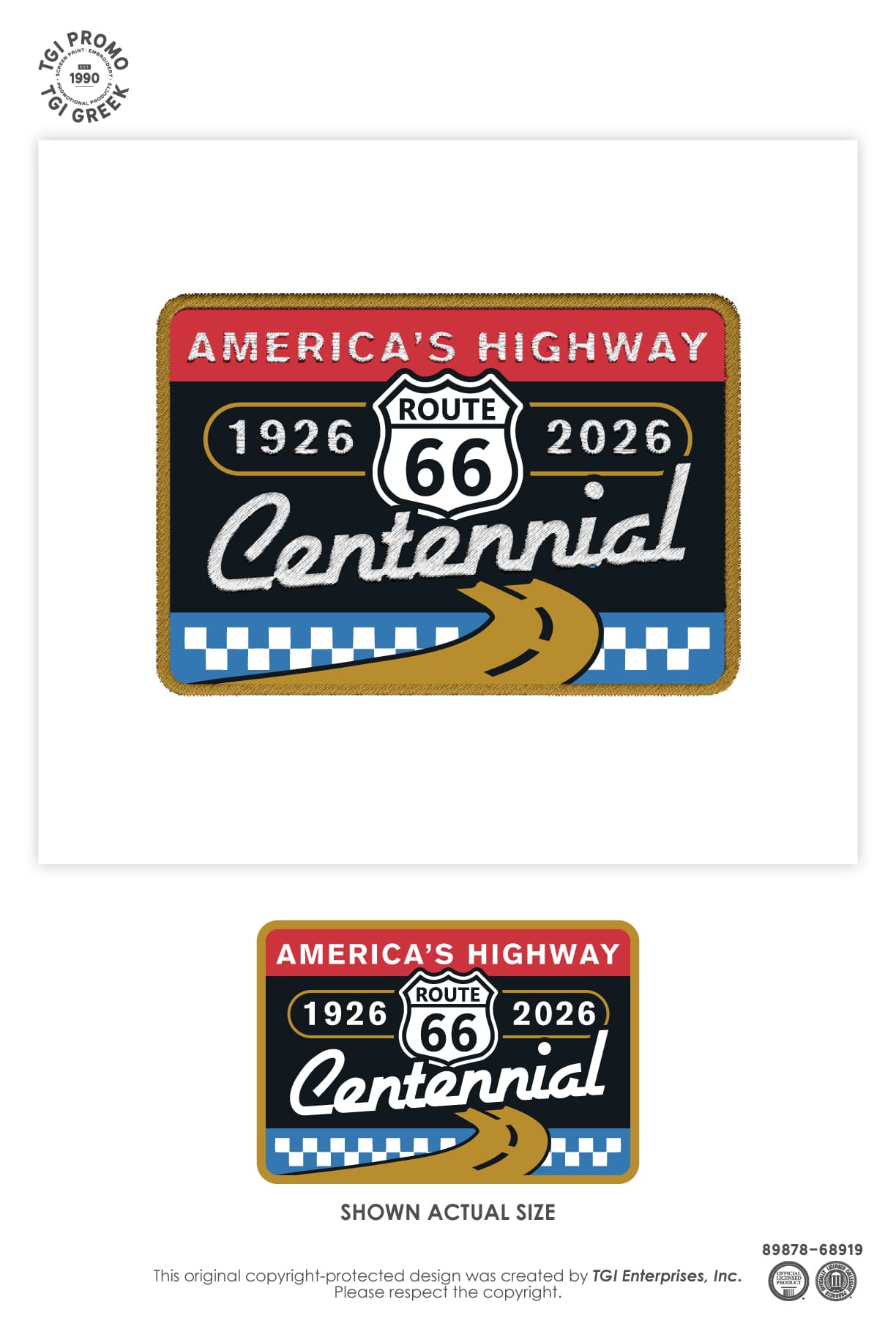 TGI Promo – Cap Cruise Centennial Patch