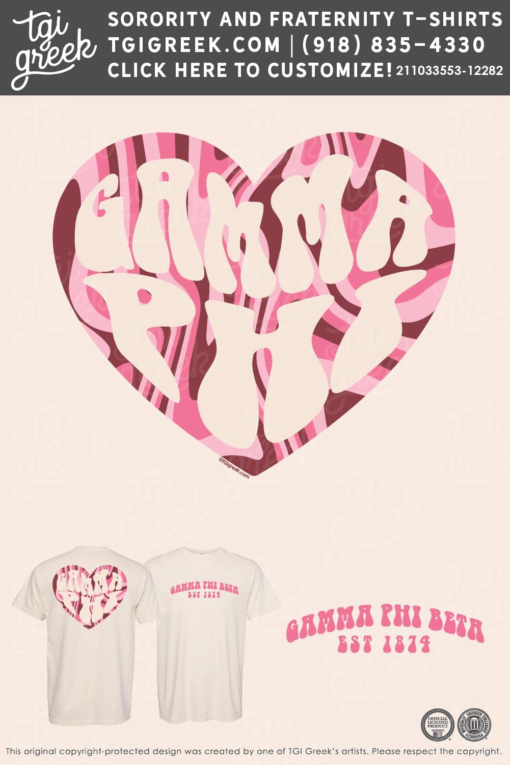 Gamma Phi Beta – Live Sale Nov Heart