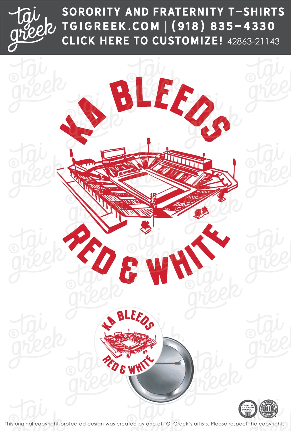 Kappa Delta – NCSU Game Day Button A