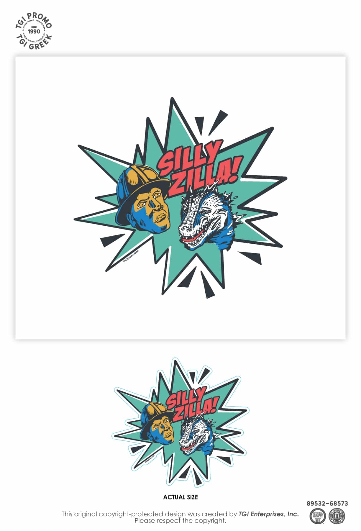 TGI Promo – Driller vs Lizard Blue Dome Sticker