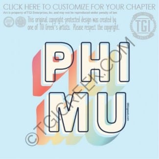 TGI Phi Mu Rainbow