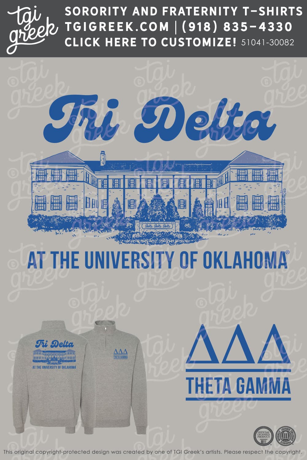 Delta Delta Delta – OU PR Quarter Zip