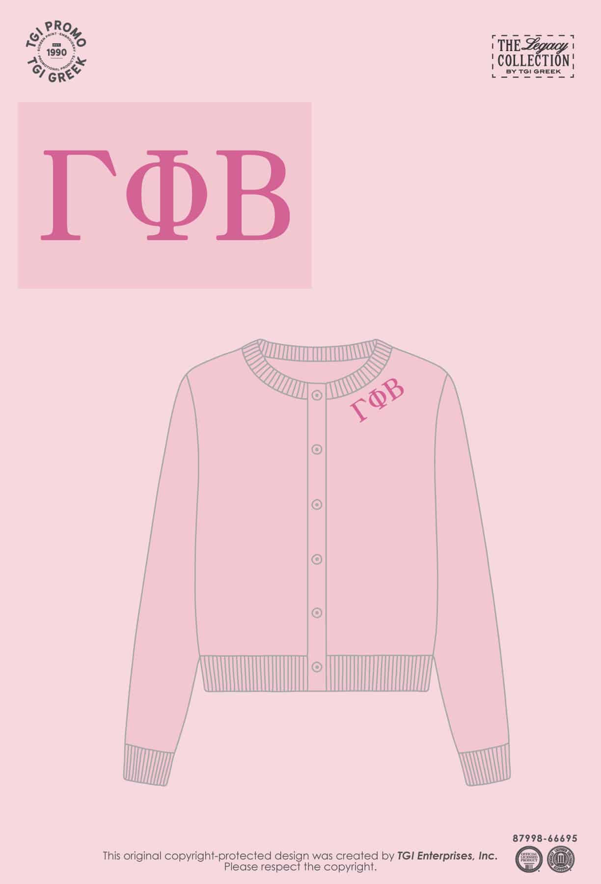 Gamma Phi Beta – TGI Greek New Stock Cardigan