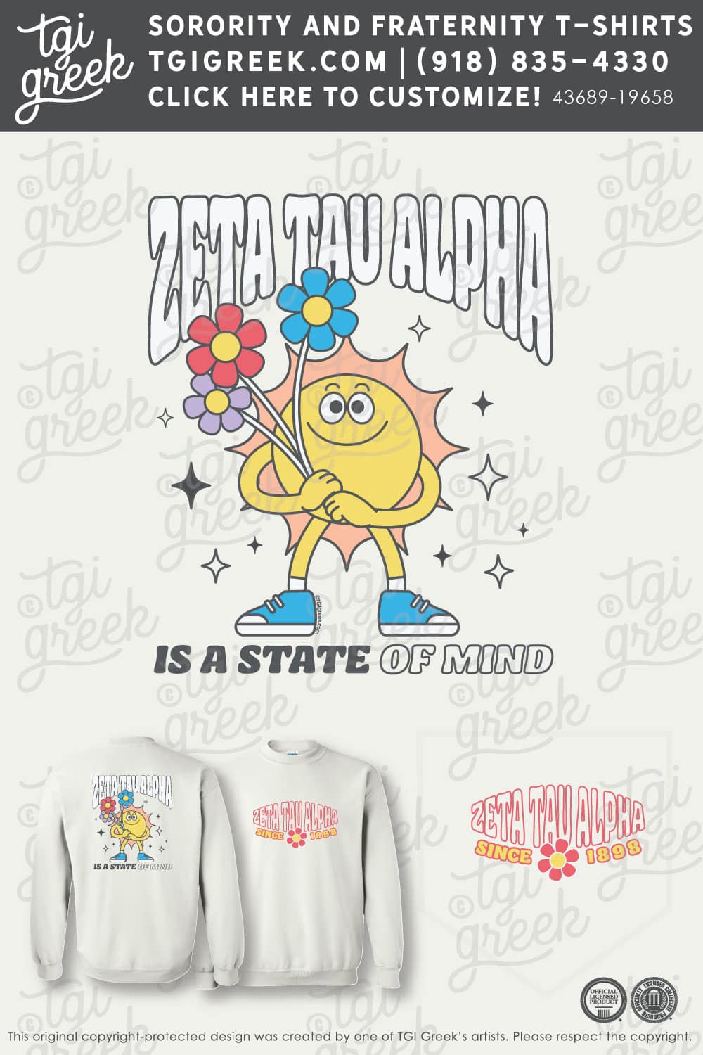 Zeta Tau Alpha – OSU Crewneck Shirt