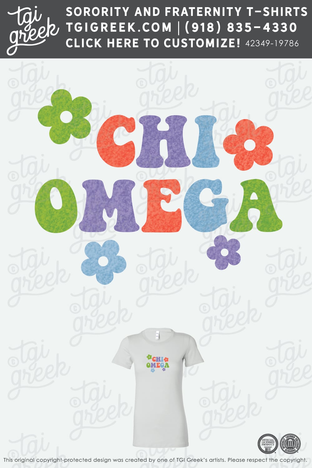 LIVE – Chi Omega Chenille Letters