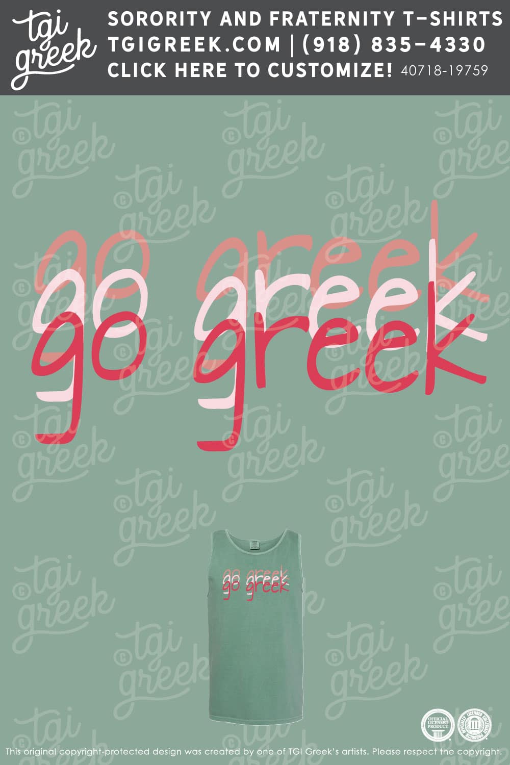 NSU – Greek Life Go Greek Tank
