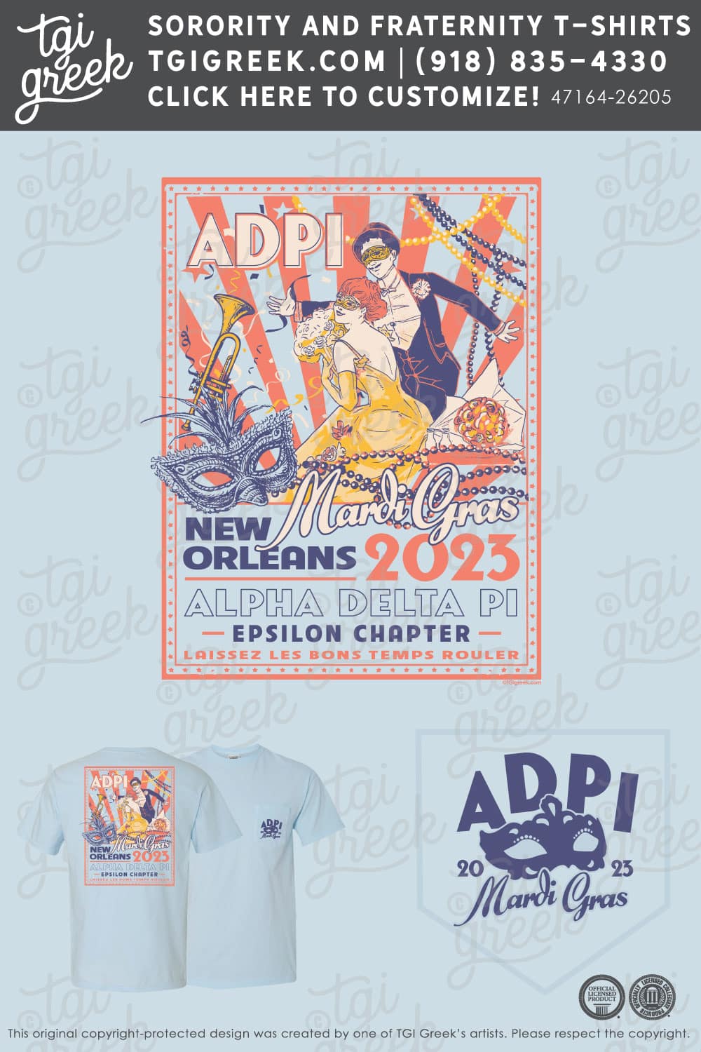 Alpha Delta Pi – TULA Mardi Gras – Purple