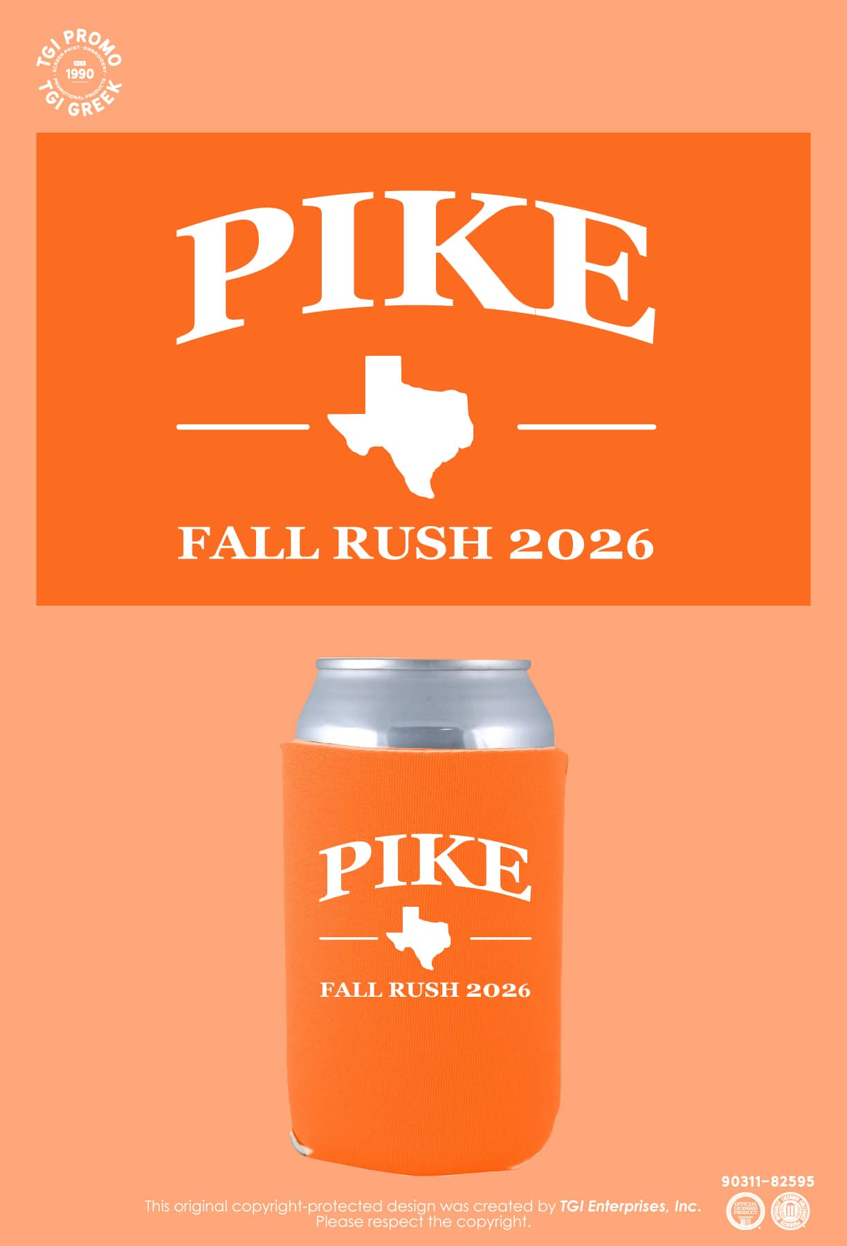 Pi Kappa Alpha – TGI Greek New Stock TX Frat Coozie