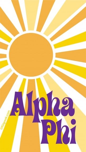 Alpha Phi Sun Rays Background