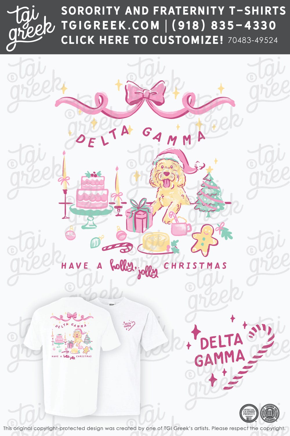 TGI – Delta Gamma – Pup Bow Christmas