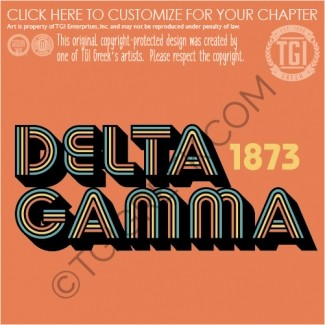 TGI Delta Gamma Retro Lines