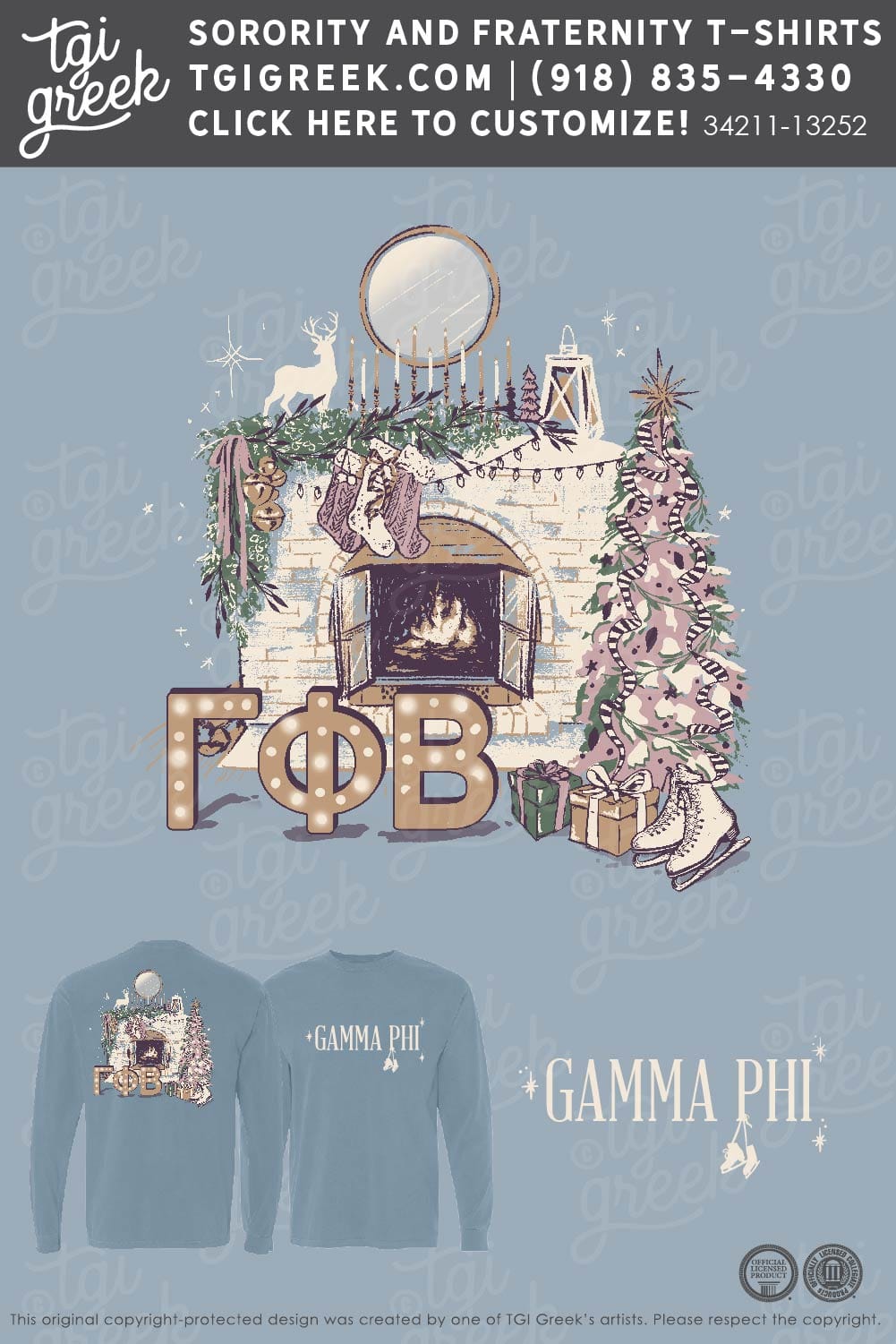 Gamma Phi Beta – Holiday Fireplace