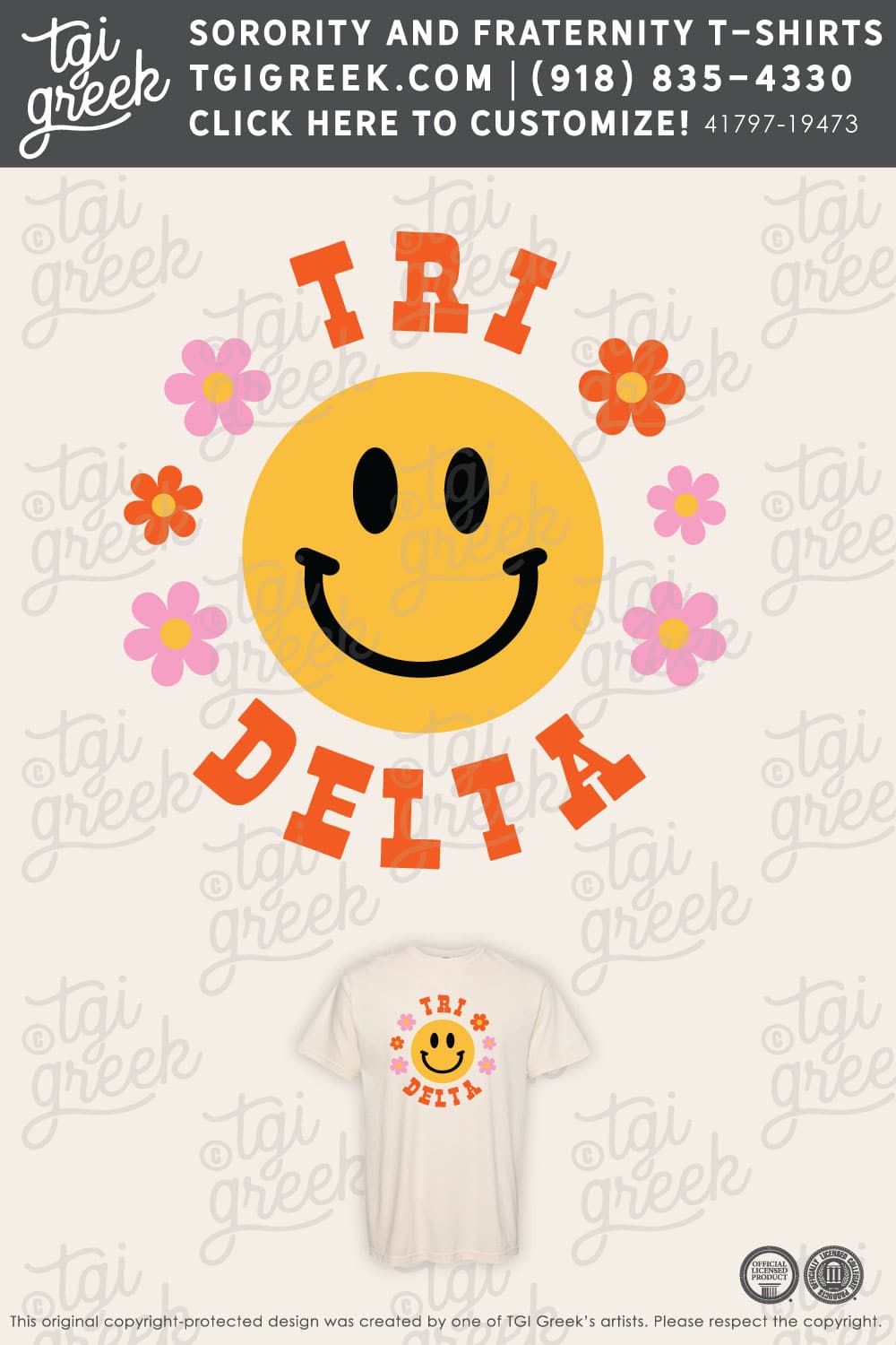 LIVE – Delta Delta Delta Smiley Shirt