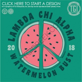 TGI-Lambda Chi Alpha Peace Watermelon Bust
