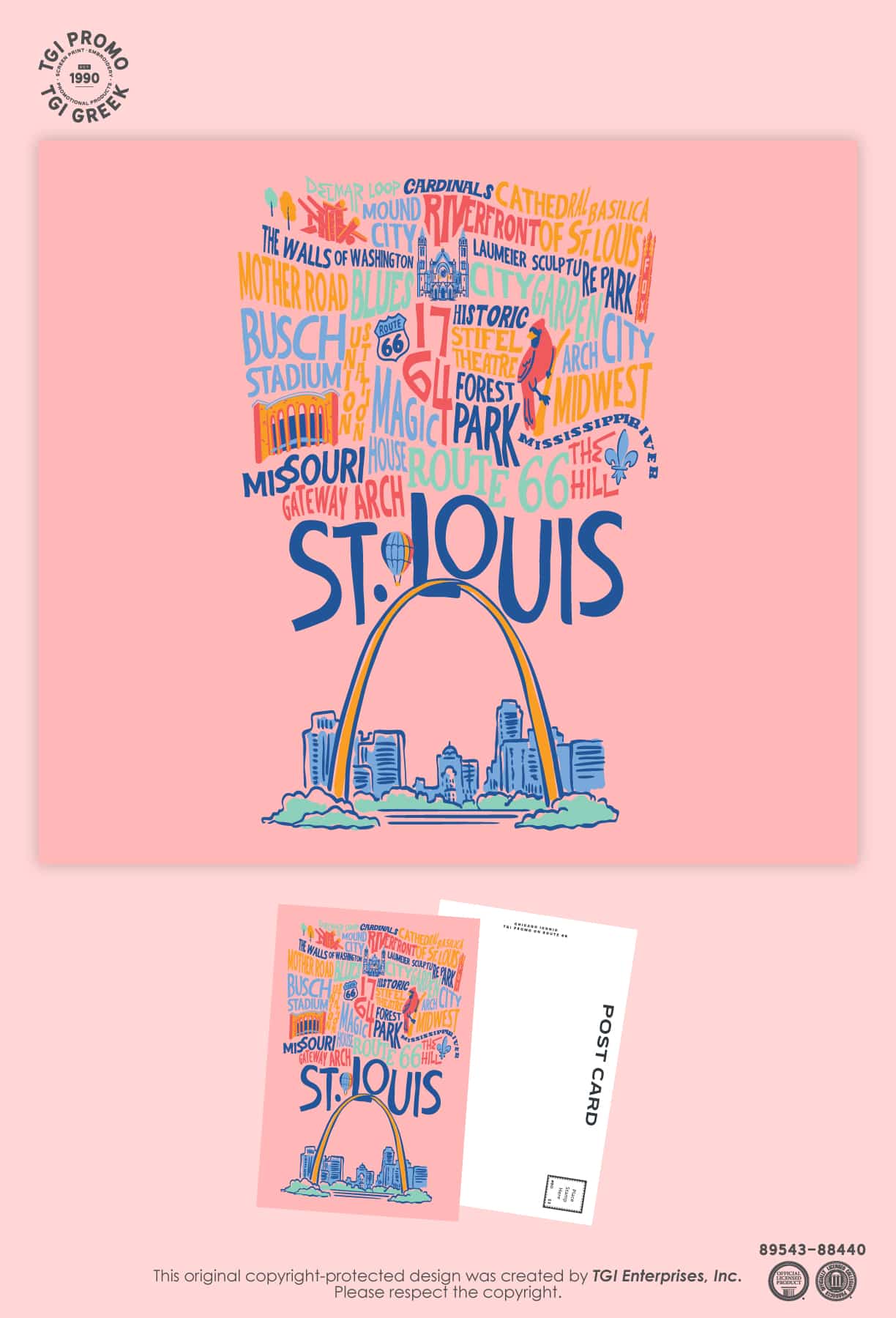 TGI Promo – Cap Cruise Party Zone St Louis Iconic Postcard