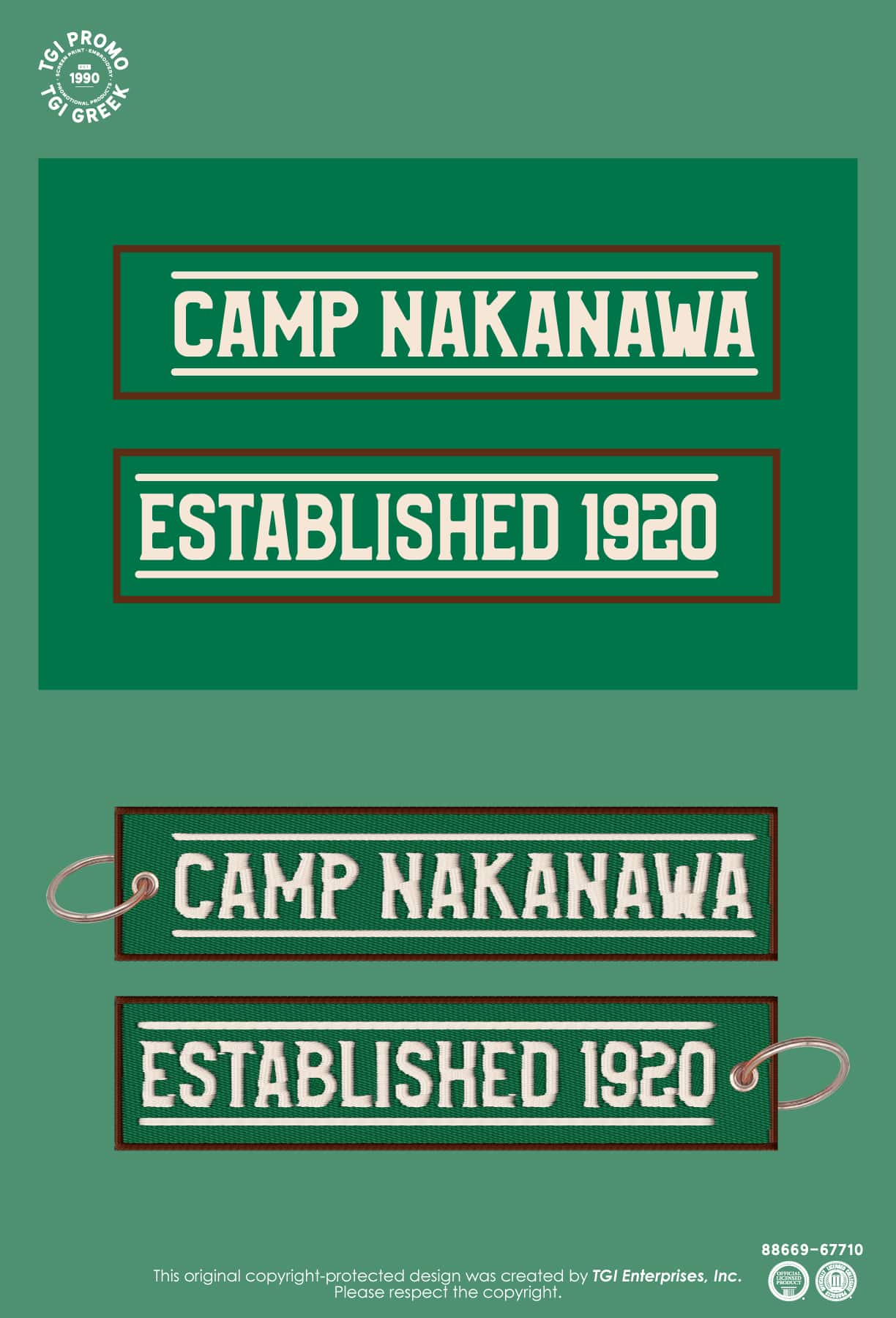 Camp Nakanawa – Embroidered Key chain