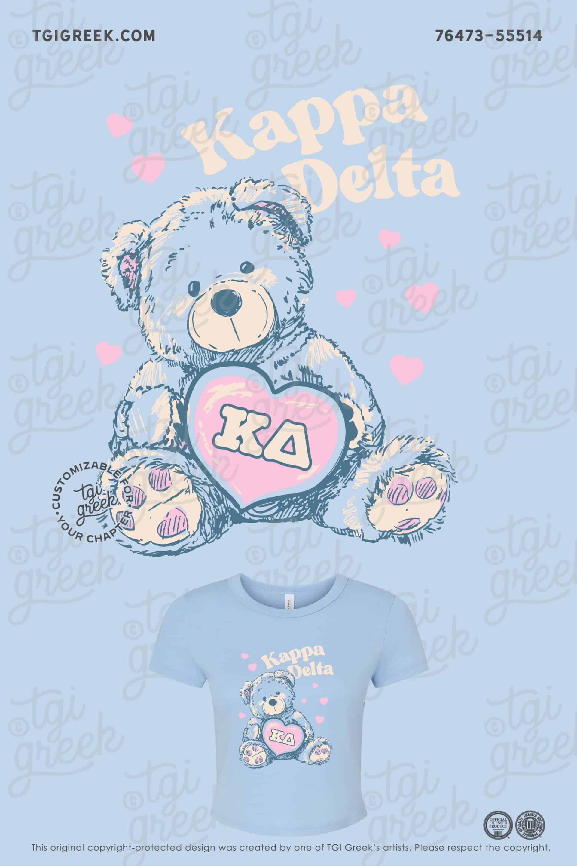Kappa Delta – ODU Teddy Bear Baby Tee