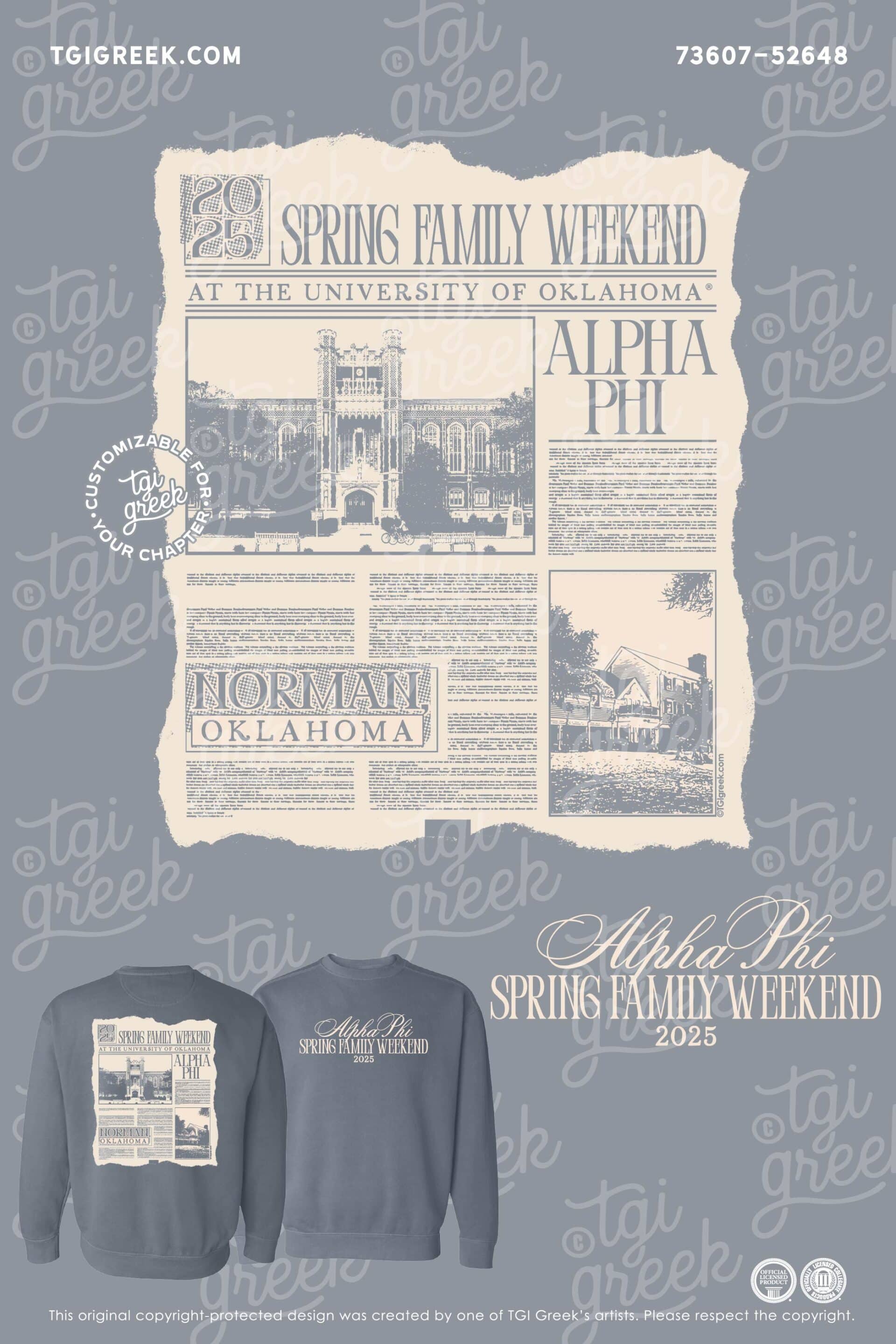 Alpha Phi – OU Family Weekend Crewneck