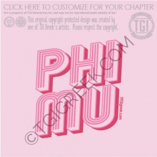 TGI-Phi Mu Stripe Font PR