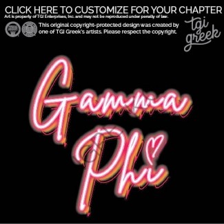 Gamma Phi Beta – Neon Script