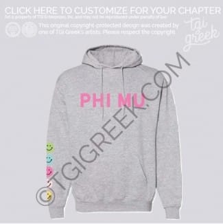 TGI – Phi Mu Smiley Sweat Set
