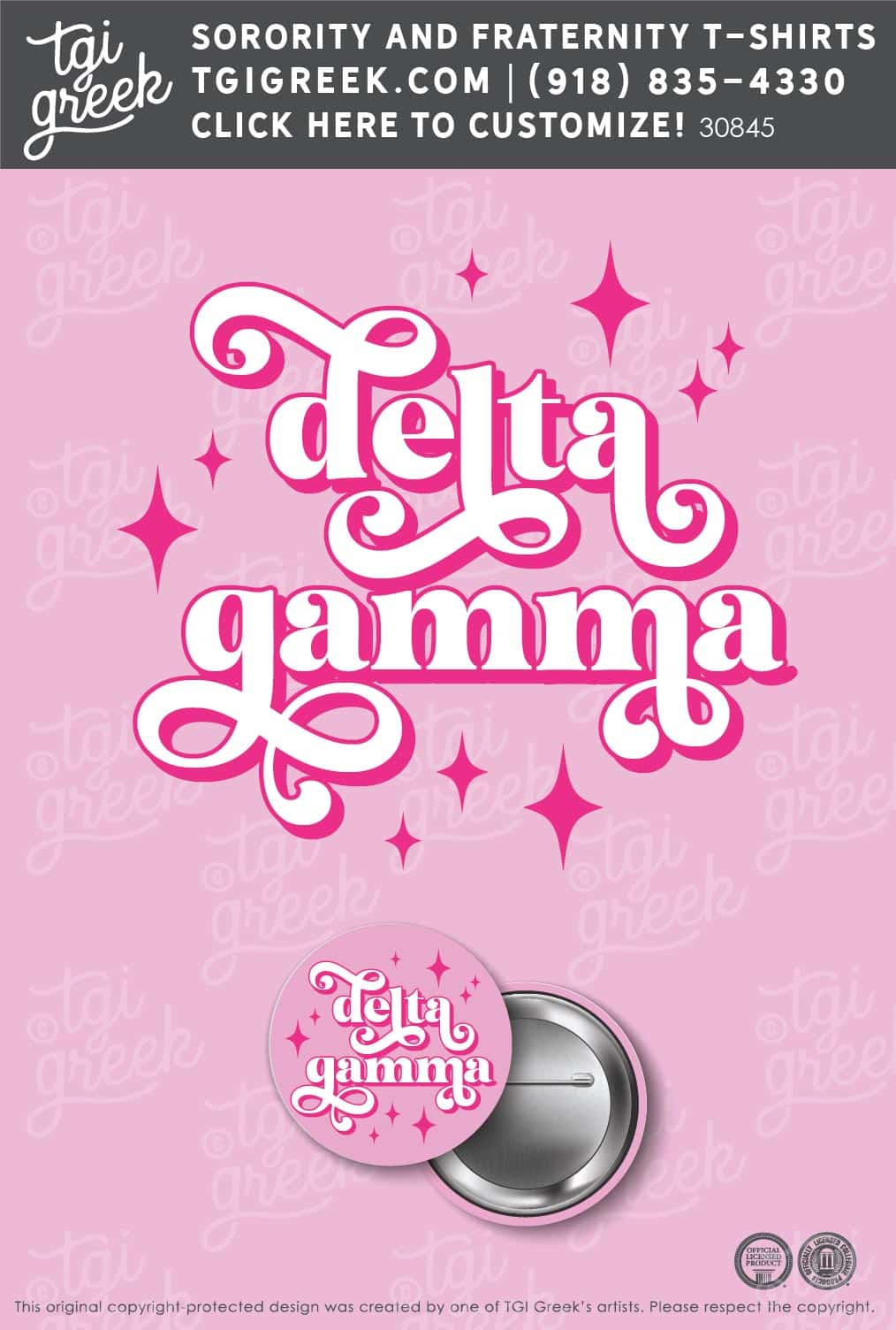 Delta Gamma – TU Bid Day Button