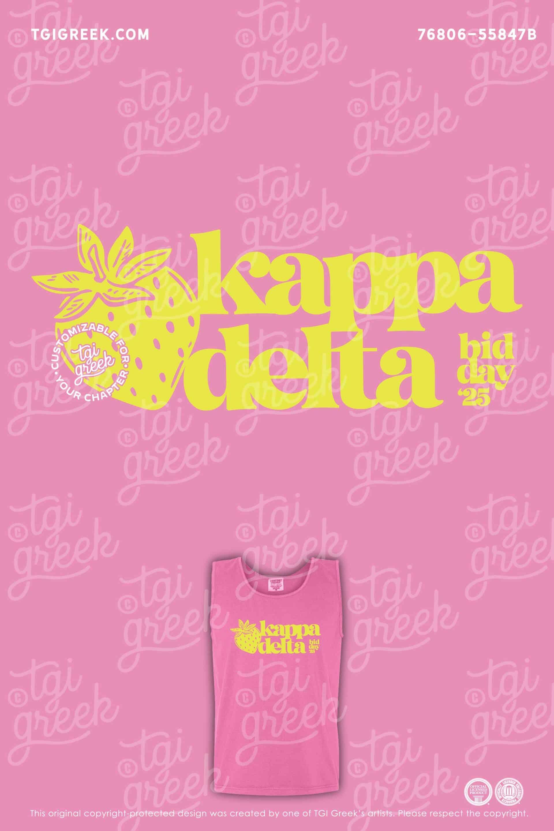 TGI – Kappa Delta Strawberry Bid Day Tank