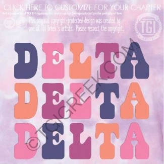 Delta Delta Delta – tie Dye Multi