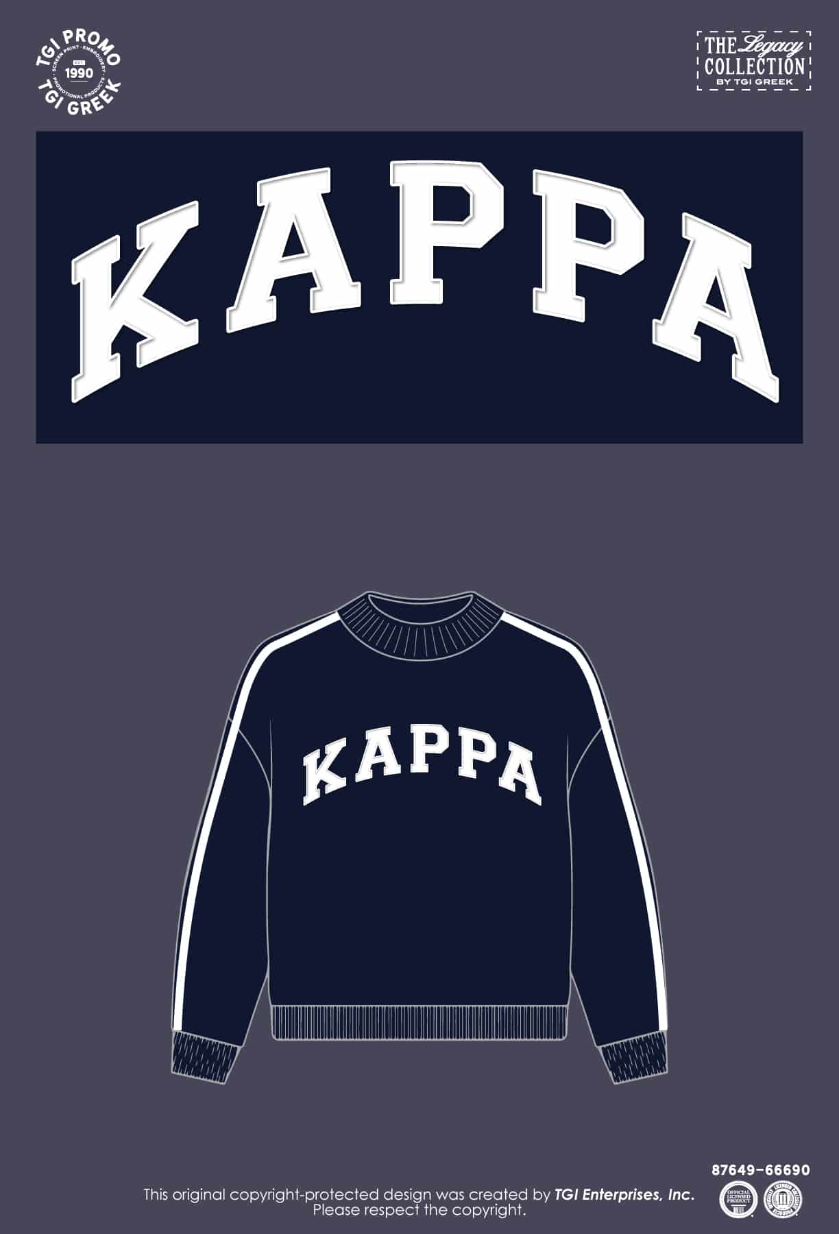 Kappa Kapp Gamma – TGI Stripe Piping Mock