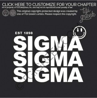 TGI – Sigma Sigma Sigma Psychodelic PR Smiley Face
