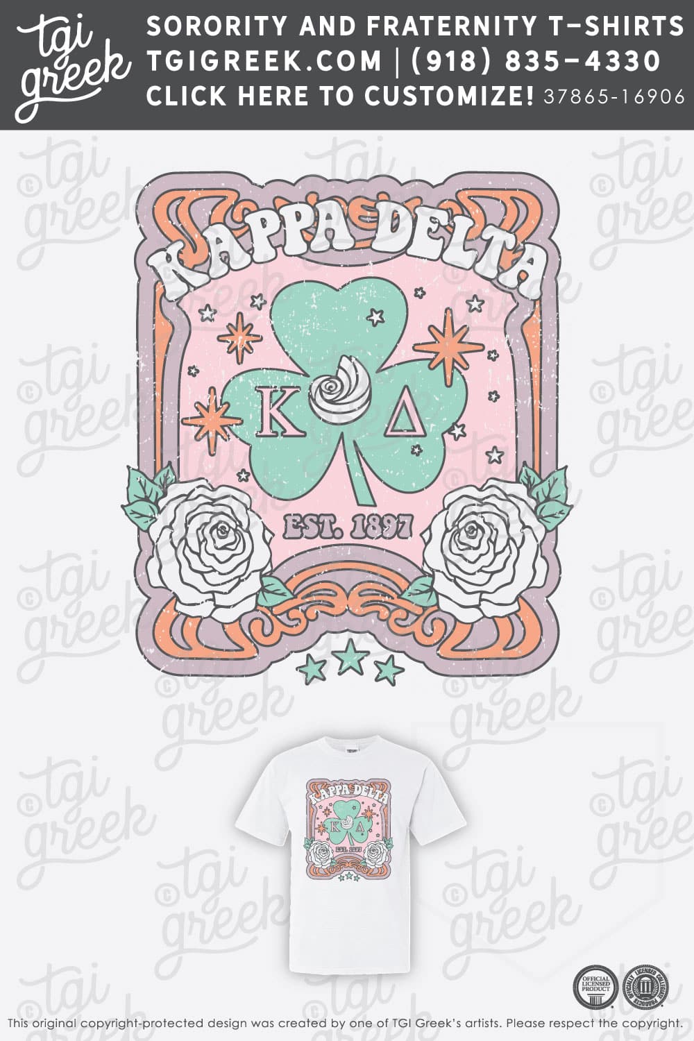 TGI – Kappa Delta Art Nouveau Tees