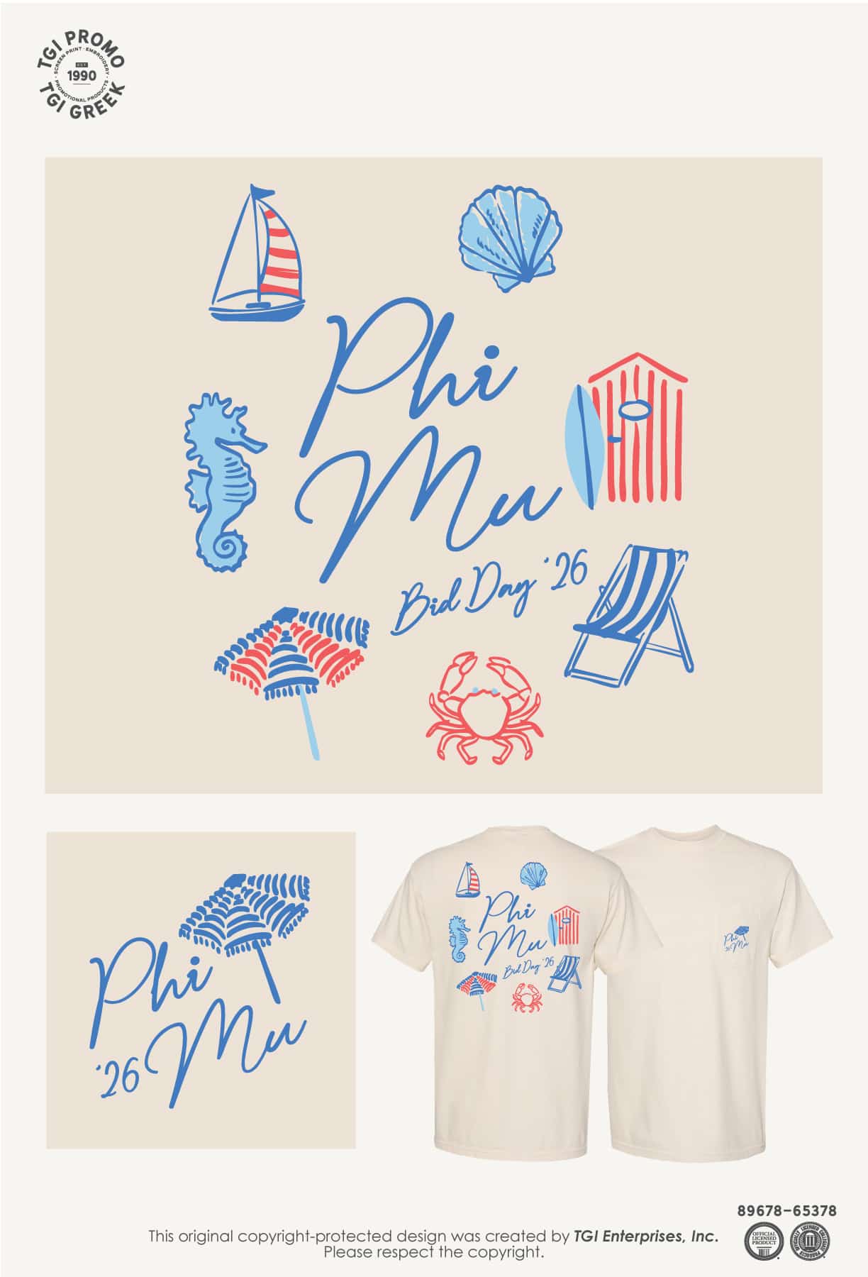 Phi Mu – TGI Greek Coastal Tee