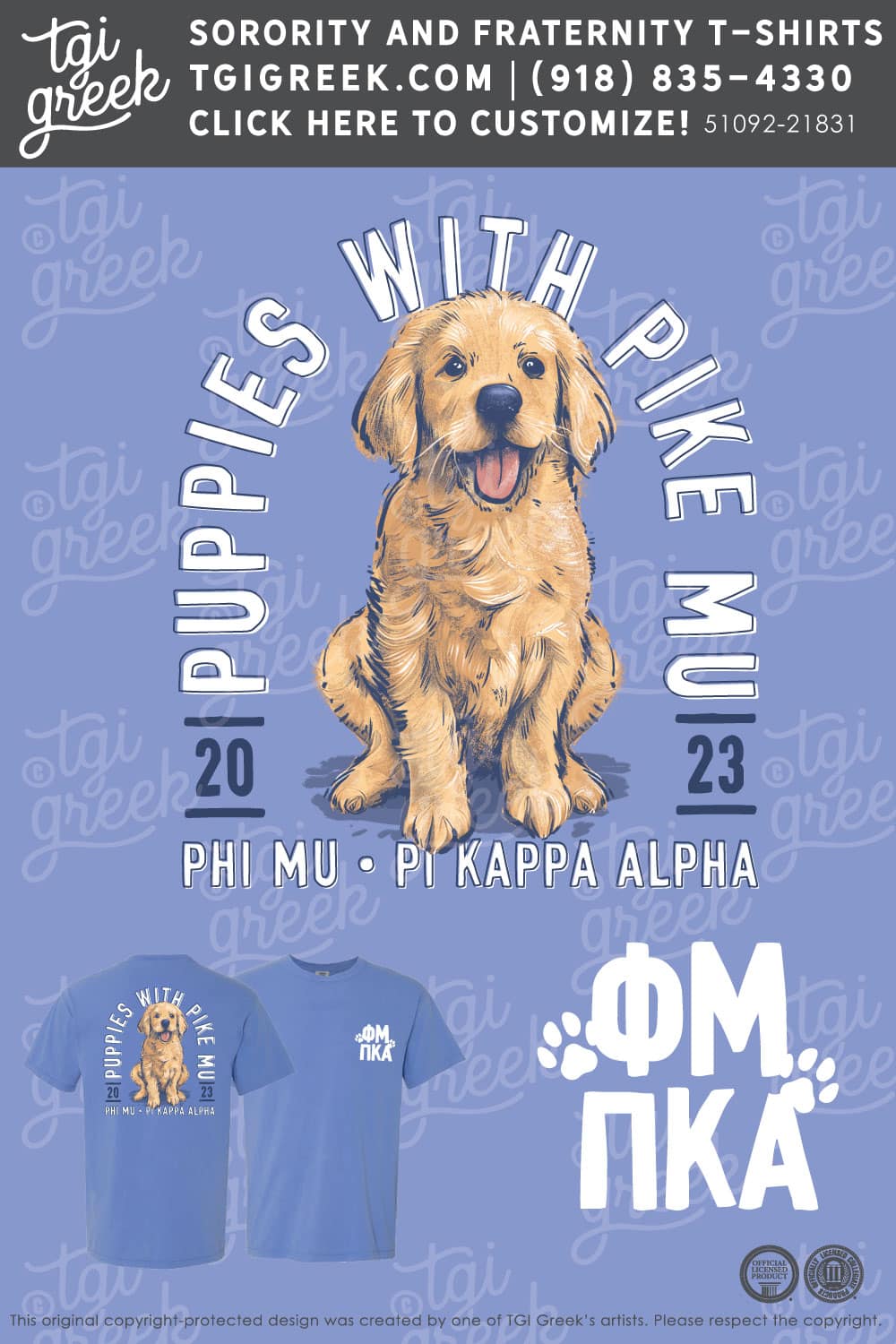 Phi Mu – OSU Puppies With Pike Mu