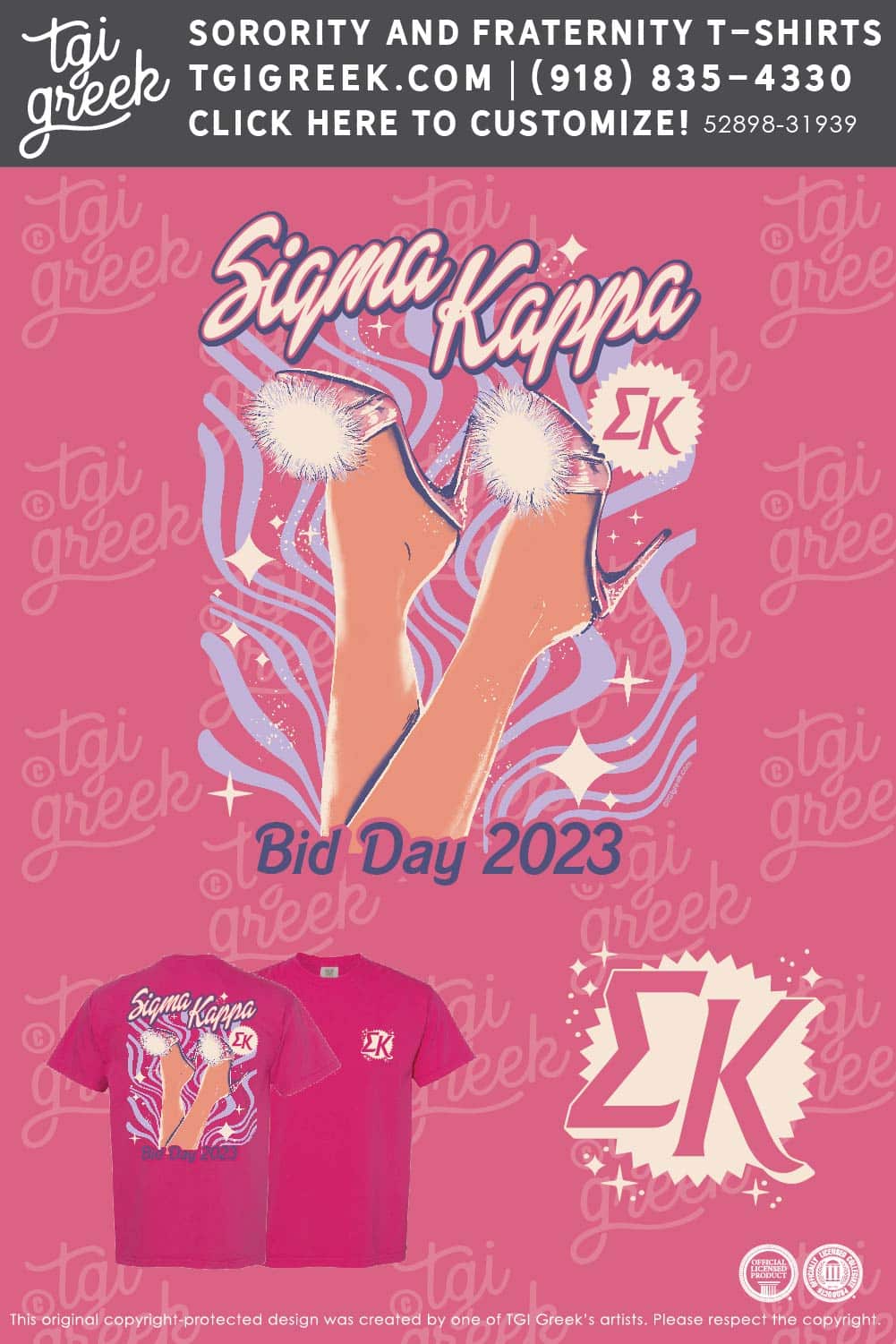 TGI – Sigma Kappa Barbie Shoes