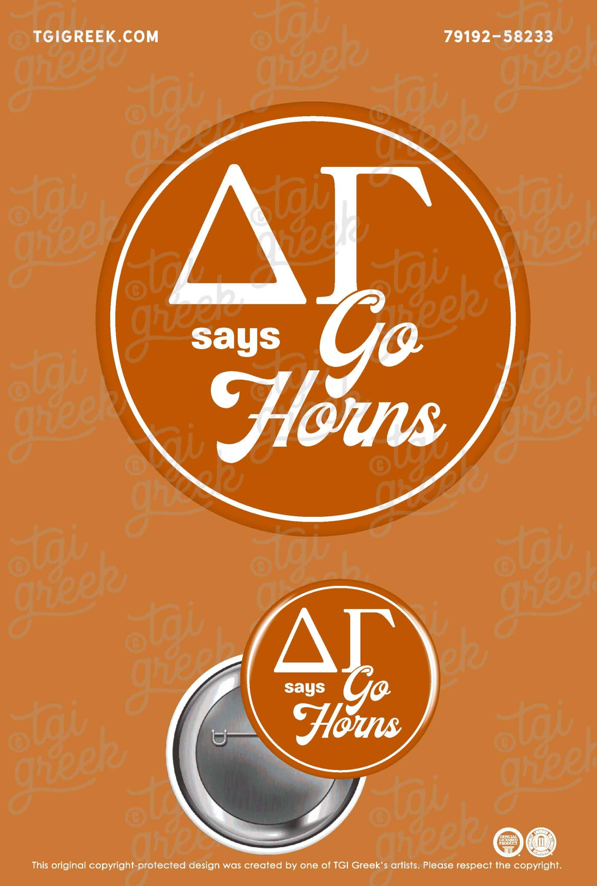 Delta Gamma – UTA Game Day Buttons