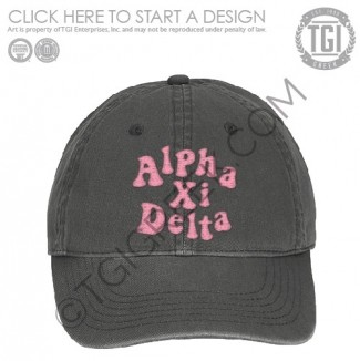 TGI-Alpha Xi Delta Hat Design