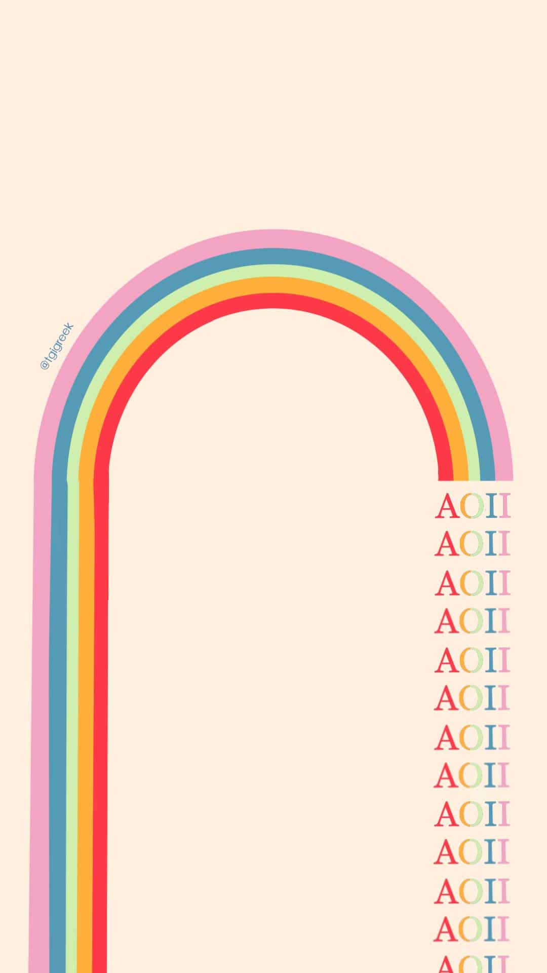 Alpha Omicron Pi Rainbow Letters