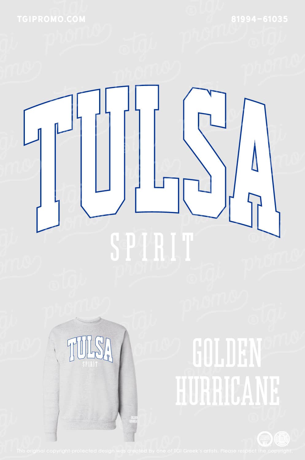 University of Tulsa – Spirit Sweatshirts